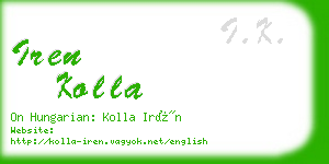 iren kolla business card